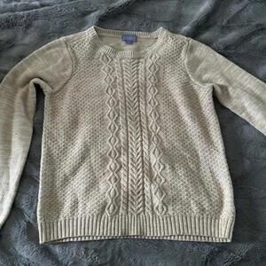 Laura Scott Beige Cable Knit Sweater Women's Medium